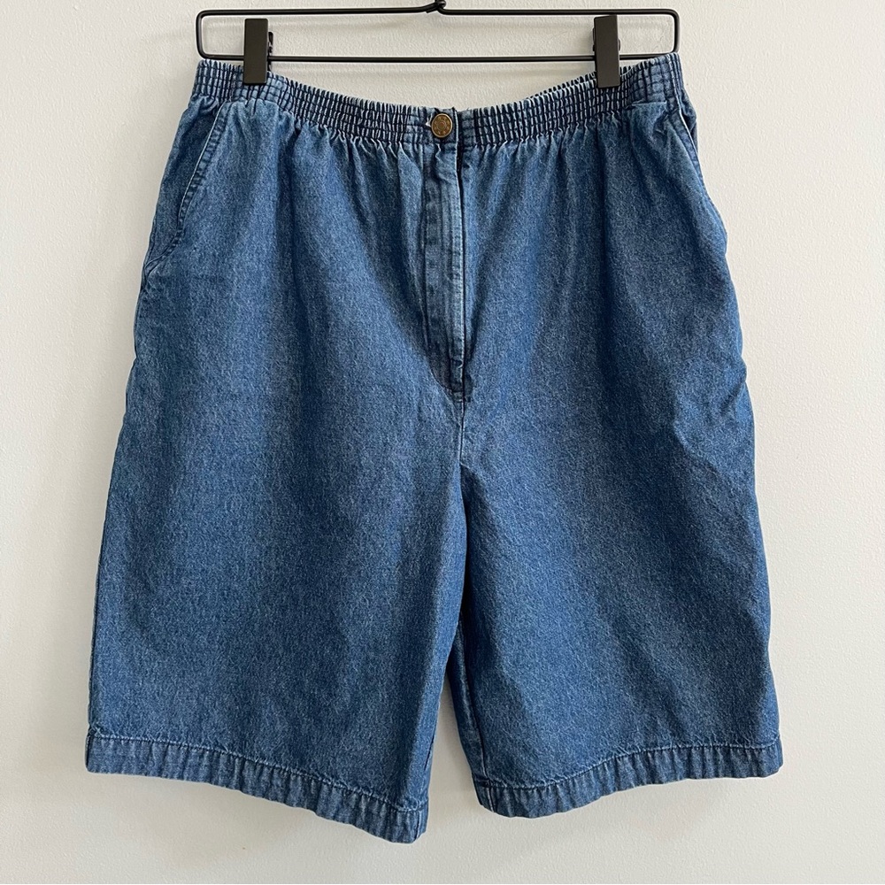 Vintage Women’s Denim Shorts Size 16 Blair Baggy Modest Grandmacore